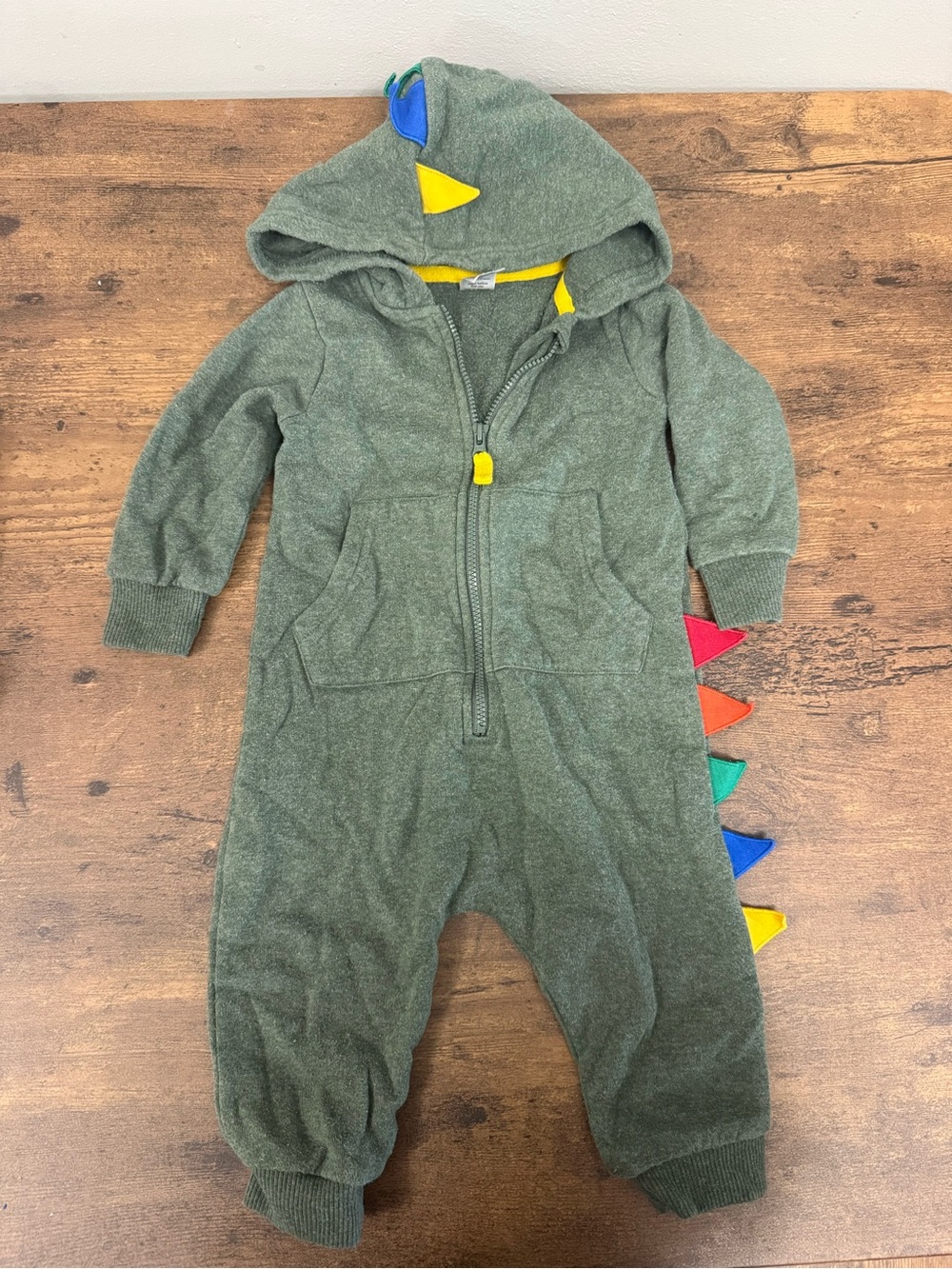 ⭐️5 for $20⭐️ Green Dino Hooded One-Piece Romper for Kids 6-12M